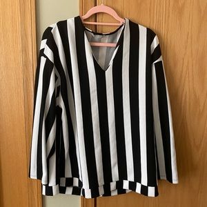 Zara Striped Blouse Shirt Top